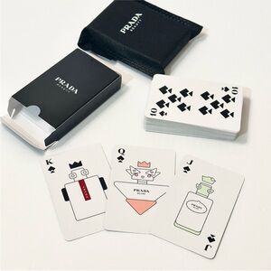 NEW Prada Beauty Playing Cards Collectible Lt Ed Full Deck Set w/ Box Dust Cover